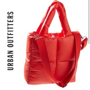Urban Outfitters UO Millie Puffy Orange Mini Tote Purse Bag NEW